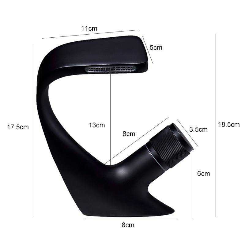 Bent Modern Style Bathroom Faucet Home & Kitchen Color : Black / Rose Gold|Black|Chrome / Rose Gold|Chrome|Gold|White / Rose Gold|White / Chrome 