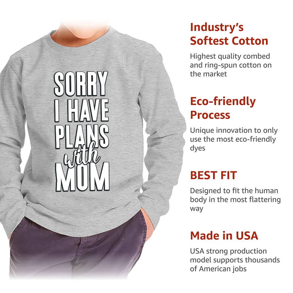 Sorry I Have Plans With Mom Toddler Long Sleeve T-Shirt – Cute Kids’ T-Shirt – Themed Long Sleeve Tee Apparel & Accessories Baby & Toddler Clothing Clothing Fashion and Clothing Color : Athletic Heather|Black|Navy|White Sorry I Have Plans With Mom Toddler Long Sleeve T-Shirt - Cute Kids' T-Shirt - Themed Long Sleeve Tee Apparel & Accessories Baby & Toddler Clothing Clothing Fashion and Clothing Color : Athletic Heather|Black|Navy|White